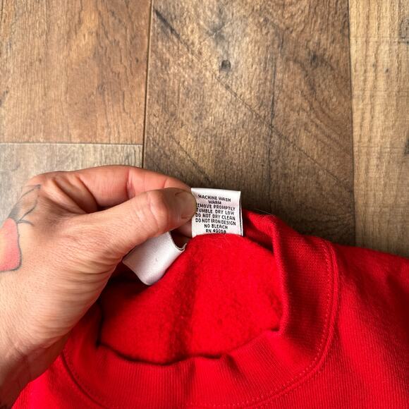 Vintage 90s US Marines Corps Sweatshirt Men's XL Red Parris Island Athletic 5580 - Picture 4 of 9